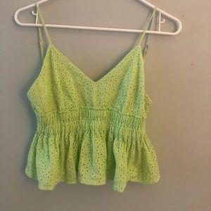 Super cute lime green cropped top